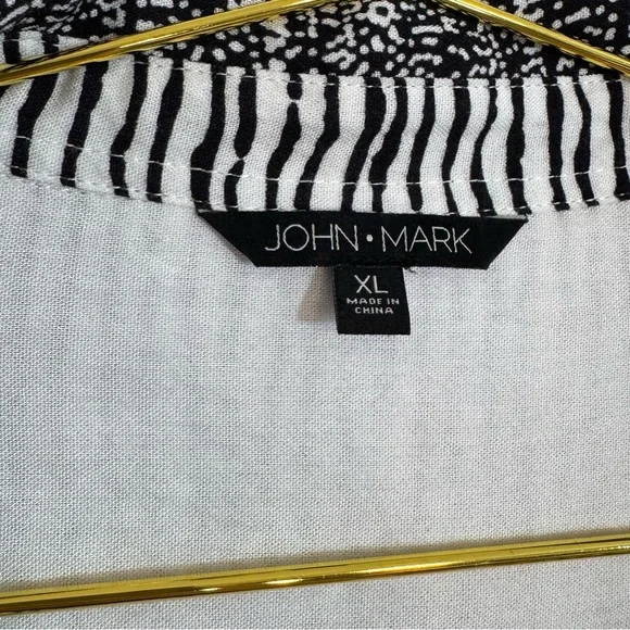 John Mark White Button-Down Top Colorful Beach Vacation Dog Resort Wear Print XL - Picture 3 of 15